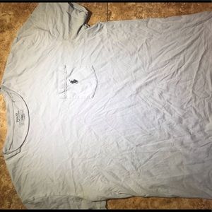 Blue Crew Neck Polo with front pocket